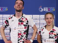 Paweł Śmiłowski i Magdalena Świerczyńska po wygranym meczu