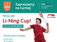 Gratka dla amatorów badmintona – Li-Ning Cup od września. Startuje nowy cykl sześciu turniejów